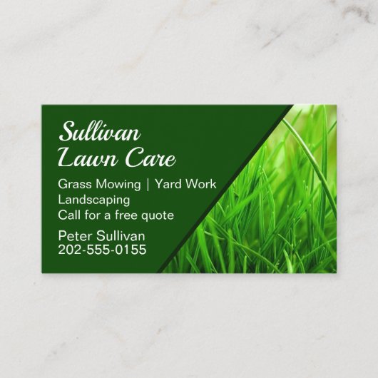 芝生気に草刈り名刺 名刺 (正面)