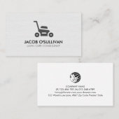 芝生気に草刈り庭師 名刺 (正面/裏面)