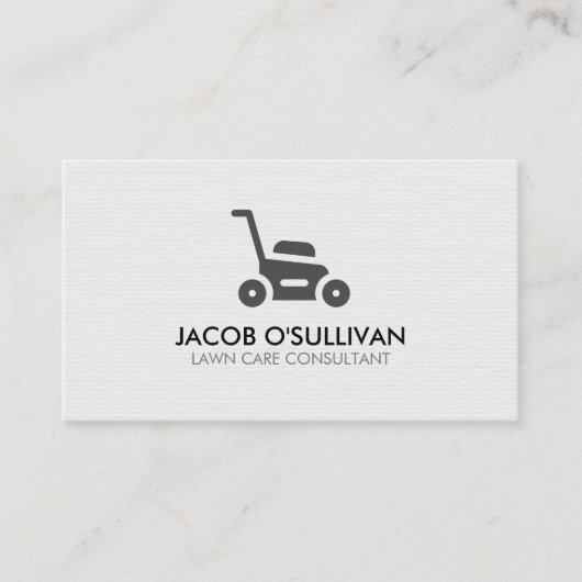 芝生気に草刈り庭師 名刺 (正面)