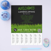 芝生気に造園の草刈りストリップ チラシ (シングル)