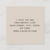 芝生気に造園ガーデニングアールデコトロピカル スクエア名刺 (裏面)