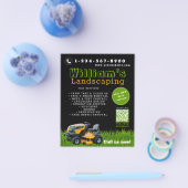 芝生気に造園ガーデニングサービスブラック チラシ (シングル)