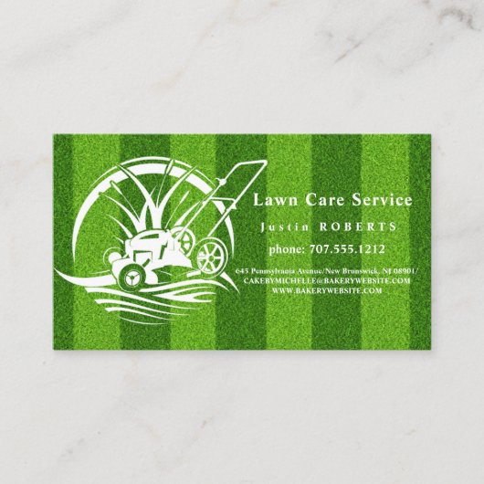 芝生気に造園グリーングラスサービスデザイン 名刺 (正面)