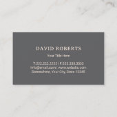 芝生気に造園サーエレガントビス金ゴールド 名刺 (裏面)