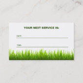 芝生気に造園サービスアポイントメントカード 予約カード (裏面)