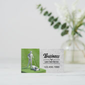 芝生気に造園サービスプロフェッショナルモーア 名刺 (スタンド正面)