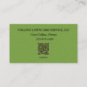 芝生気に造園サービス写真名刺 名刺 (裏面)