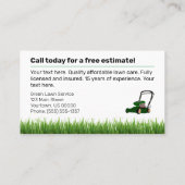 芝生気に造園サービス名刺 名刺 (裏面)