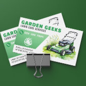 芝生気に造園サービス水色 名刺