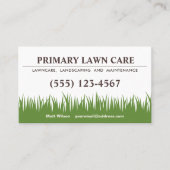 芝生気に造園サービス草の名刺 名刺 (正面)