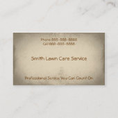 芝生気に造園サービス 名刺 (裏面)