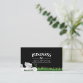 芝生気に造園サーモダンビスシルバーモア 名刺 (スタンド正面)