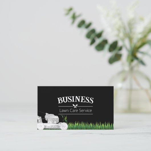 芝生気に造園サーモダンビスシルバーモア 名刺 (スタンド正面)