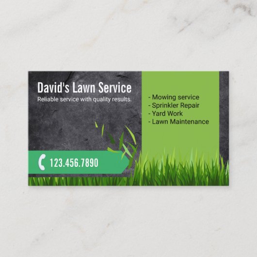 芝生気に造園プロフェッショナルガーデニング 名刺 (正面)