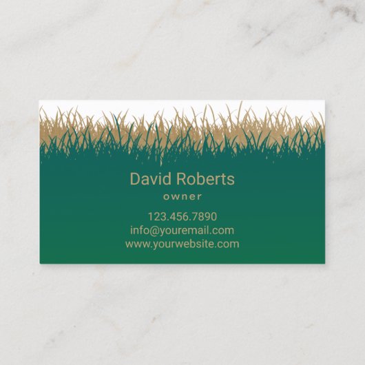 芝生気に造園プロフェッショナルグラウンドスケープ 名刺 (裏面)