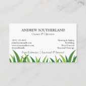 芝生気に造園プロフェッショナル芝刈機 名刺 (裏面)