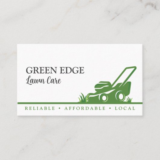 芝生気に造園プロフェッショナル芝刈機 名刺 (正面)
