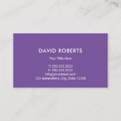 芝生気に造園モウィングブラック&パープル 名刺 (裏面)