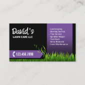 芝生気に造園モウィングブラック&パープル 名刺 (正面)