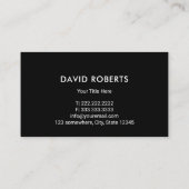 芝生気に造園モウィングブラック&レッド 名刺 (裏面)