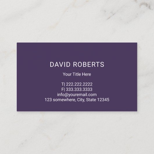 芝生気に造園モウイングエレガントパープル 名刺 (裏面)