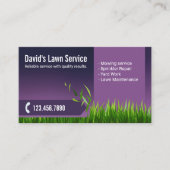 芝生気に造園モウイングエレガントパープル 名刺 (正面)