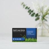 芝生気に造園モーイングブラック&ネイビー 名刺 (スタンド正面)