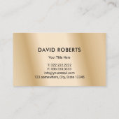 芝生気に造園モーニングブラック&金ゴールド 名刺 (裏面)