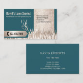 芝生気に造園ラグジュアリーティール（緑がかった色）&金ゴールド 名刺 (正面/裏面)