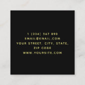 芝生気に造園ロンリーオレンジツエレガントリー スクエア名刺 (裏面)