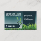 芝生気に造園刈エレガントティール（緑がかった色） 名刺 (正面)