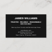 芝生気に造園名刺 名刺 (裏面)