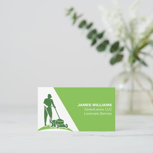 芝生気に造園名刺 名刺 (スタンド正面)