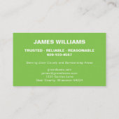 芝生気に造園名刺 名刺 (裏面)