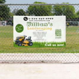 芝生気に造園園芸サービスモダン 横断幕