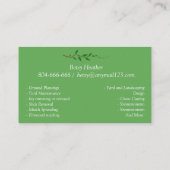 芝生気に造園庭の整備  名刺 (裏面)