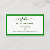 芝生気に造園庭の整備  名刺 (正面)
