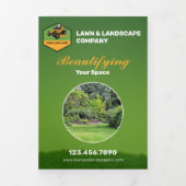 芝生気に造園整備会社 三つ折りカード (カバー)