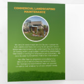 芝生気に造園整備会社 三つ折りカード (内部最初)