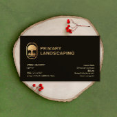 芝生気に造園根付き木 名刺