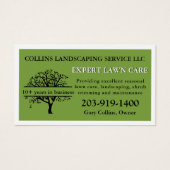 芝生気に造園磁気ビジネスカード (正面)