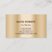 芝生気に造園草モダン刈り金ゴールド 名刺 (裏面)