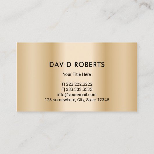 芝生気に造園草モダン刈り金ゴールド 名刺 (裏面)