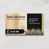 芝生気に造園草モダン刈り金ゴールド 名刺 (正面)