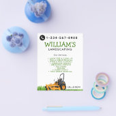 芝生気に造園草刈りサービス チラシ (シングル)