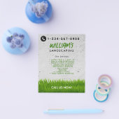 芝生気に造園草刈りサービス チラシ (シングル)