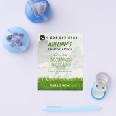 芝生気に造園草刈りサービス チラシ (シングル)