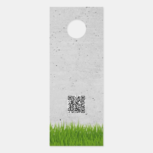 芝生気に造園草刈りサービス ドアノブサイン (裏面)