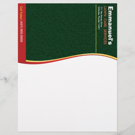 芝生気に造園草刈りフライヤー8.5 x 11 チラシ (裏面)