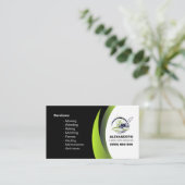 芝生気に造園草刈り業務用カード 名刺 (スタンド正面)